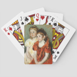 Twee gelukkige jonge meisjes (door Mary Cassatt) Pokerkaarten
