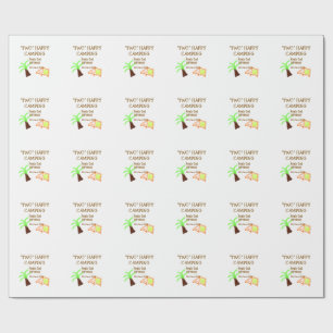 Twee gelukkige kamperen 2de verjaardag boom kampee cadeaupapier