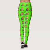 Twee gelukkige papegaaien op een Perch Dance Leggings (Achterkant)