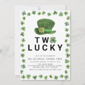 Twee gelukkige Shamrock verjaardagsfeestje Kaart (Voorkant)