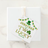 Twee gelukkige St. Patrick's Day 2e verjaardag Bedankjes Labels (In situ)