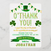 Twee gelukkige St. Patrick's Day 2e verjaardag Dan Folie Uitnodiging (Voorkant)