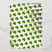 Twee gelukkige St. Patrick's Day 2e verjaardag Dan Folie Uitnodiging (Achterkant)