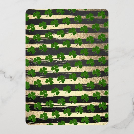 Twee gelukkige St. Patrick's Day 2e verjaardag Dan Folie Uitnodiging (Achterkant)