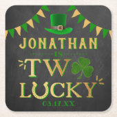 Twee gelukkige St. Patrick's Day 2e verjaardag Kartonnen Onderzetters (Voorkant)