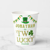 Twee gelukkige St. Patrick's Day 2e verjaardag Papieren Bekers (Achterkant)