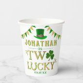 Twee gelukkige St. Patrick's Day 2e verjaardag Papieren Bekers (Voorkant)