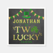 Twee gelukkige St. Patrick's Day 2e verjaardag Servet (Voorkant)