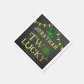 Twee gelukkige St. Patrick's Day 2e verjaardag Servet (Hoek)