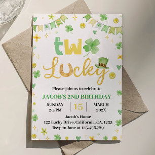 Twee gelukkige St Patrick's Day 2e verjaardag uitn Kaart
