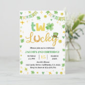 Twee gelukkige St Patrick's Day 2e verjaardag uitn Kaart (Staand voorkant)