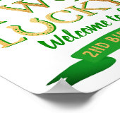 Twee gelukkige St. Patrick's Day 2e verjaardag Wel Poster (Hoek)