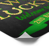 Twee gelukkige St. Patrick's Day 2e verjaardag Wel Poster (Hoek)