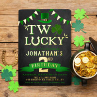 Twee gelukkige St. Patrick's Day 2nd Birthday Real