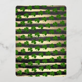 Twee gelukkige St. Patrick's Day 2nd Birthday Real Folie Uitnodiging (Achterkant)