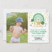 Twee gelukkige tweede verjaardag St Patrick's Day  Kaart (Voorkant)