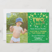 Twee gelukkige tweede verjaardag St Patrick's Day  Kaart (Voorkant)