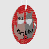 Twee gemaskeerde katten 2020 Acrylhoudend Ornament (voorkant)