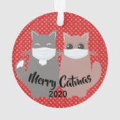 Twee gemaskeerde katten 2020 Acrylhoudend Ornament (achterkant)