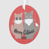 Twee gemaskeerde katten 2020 Acrylhoudend Ornament (voorkant)