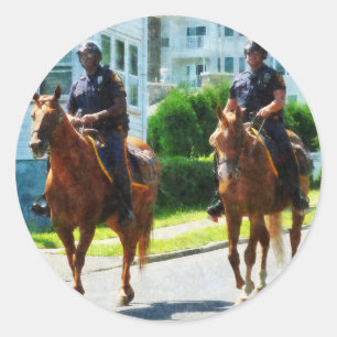 Twee gemonteerde politie ronde sticker