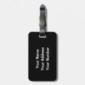 Twee gepersonaliseerde letters & leuke doedel kara bagagelabel (Achterkant verticaal)