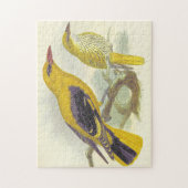 Twee geperste vogels,  stijl, puzzel legpuzzel (Verticaal)