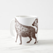 Twee gepotte of gestripte Hyenas Koffiemok (Voorkant links)