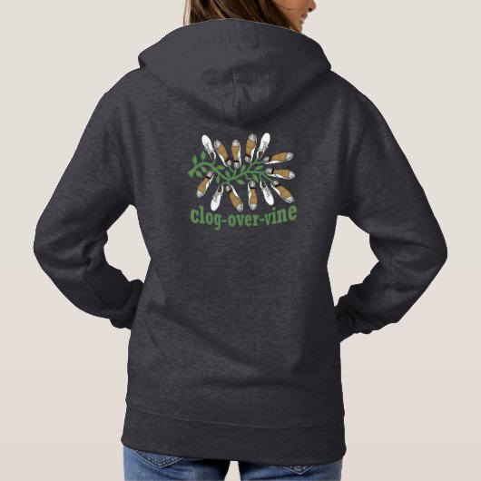Twee gesteunde Clog over Vine Cute Clogging Hoodie (Achterkant)