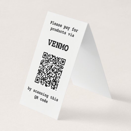 Twee gesteunde Drie Gepludeerde Code QR Visitekaartje (Voorkant)