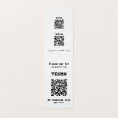 Twee gesteunde Drie Gepludeerde Code QR Visitekaartje (Buitenkant ongevouwen)