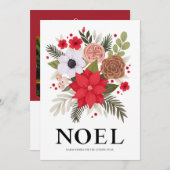 Twee gesteunde kerstfoto's feestdagenkaart (Voorkant / Achterkant)