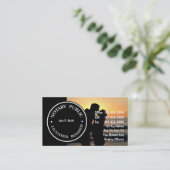 Twee gesteunde Notarische Visitekaartjes (Staand voorkant)