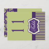 Twee gesteunde Paarse en Groene Aantal van de Lijs Briefkaart (Voorkant / Achterkant)