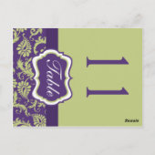 Twee gesteunde Paarse en Groene Aantal van de Lijs Briefkaart (Achterkant)