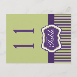 Twee gesteunde Paarse en Groene Aantal van de Lijs Briefkaart