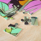Twee gestileerde vrouwen gezichten puzzel (Zijkant)