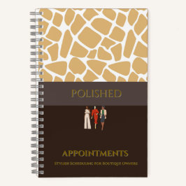 Twee getinte gepolijste afspraak notitieboek