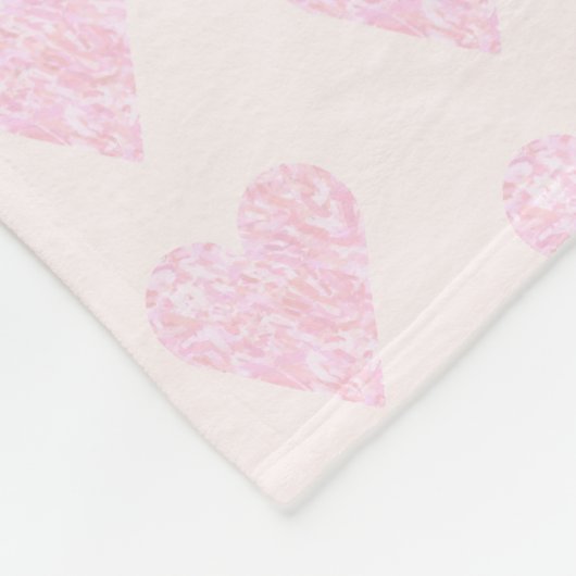 Twee getinte liefde hart fleece deken (Hoek)