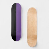 Twee getinte split kleur half zwart en half Paarse Persoonlijk Skateboard (Voorkant)