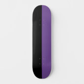 Twee getinte split kleur half zwart en half Paarse Persoonlijk Skateboard (Voorkant)