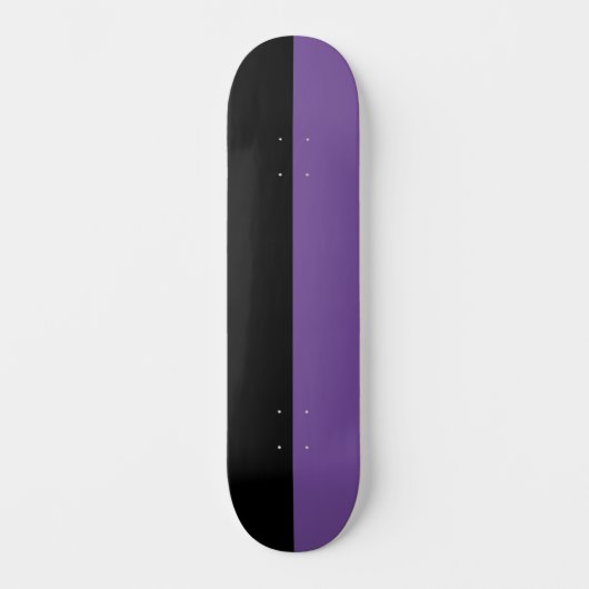 Twee getinte split kleur half zwart en half Paarse Persoonlijk Skateboard (Voorkant)