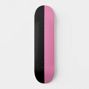 Twee getinte split kleur half zwart en half roze persoonlijk skateboard