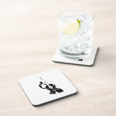 Twee getoned Upright Bass Player-contour Bier Onderzetter (Rechterzijde)