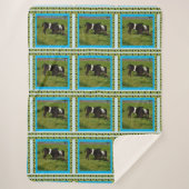 Twee getordte Galloway Calves, Sherpa Deken (Voorkant)