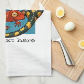 Twee getwijnde glimlachende vrienden Cartoon Salam Theedoek (Quarter Fold)