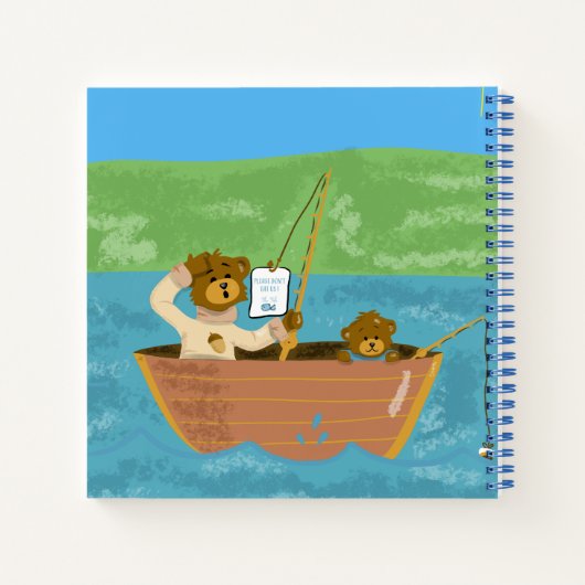 Twee Geviste bruine Beren Kind Summer Journal Notitieboek (Achterkant)