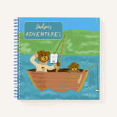 Twee Geviste bruine Beren Kind Summer Journal Notitieboek (Voorkant)