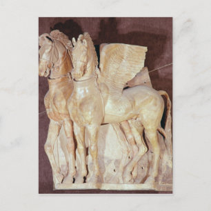 Twee gevleugelde paarden van de briefkaart