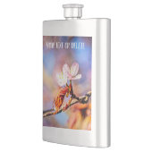 Twee geweldige Sakura Flowers. Roze, blauwe achter Flacon (Links)